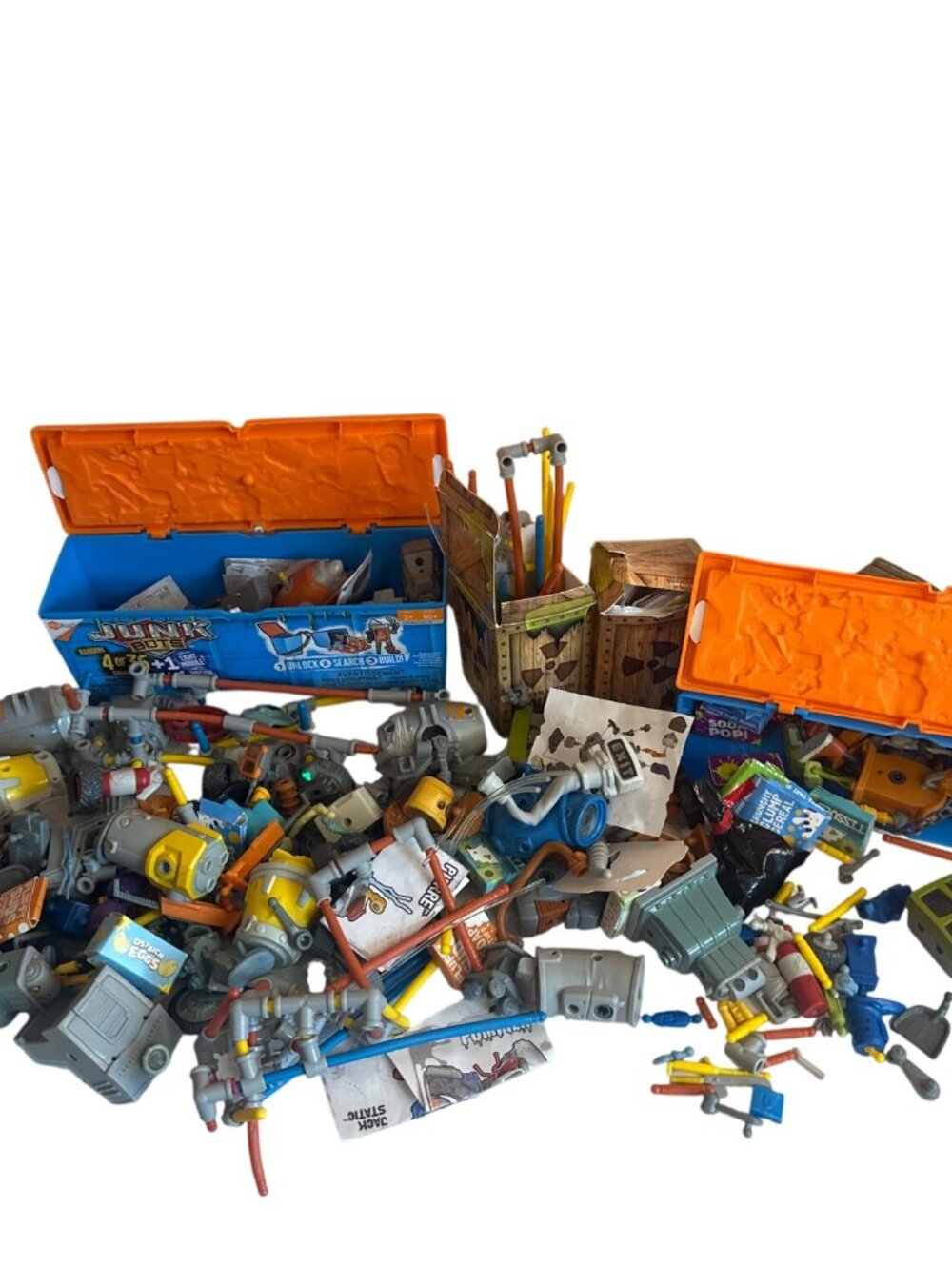 Junk Bots HUGE Lot Various Parts Pieces Hex Bug Building Toys Large Bundle